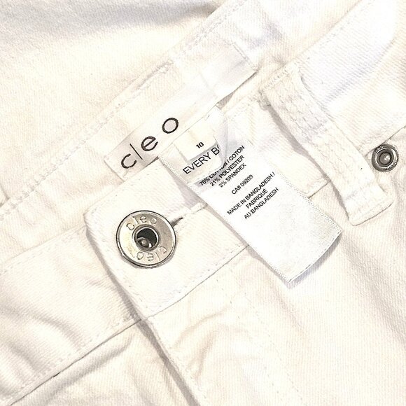 CLEO - White cotton blend ankle length jeans - Picture 10 of 10